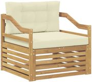 vidaXL Buitensofa Wit en crèmekleurig