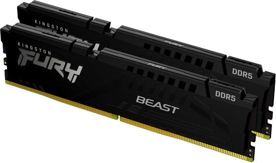 Kingston Technology FURY Beast 128GB 5600MT/s DDR5 CL36 DIMM (set van 2) Black