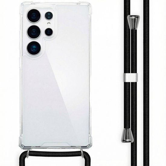 imoshion Hoesje - Geschikt voor Samsung Galaxy S25 Ultra - Backcover met koord - Zwart