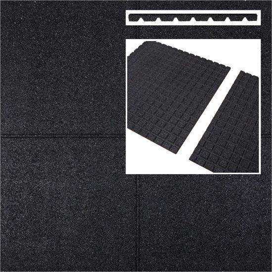 Intergard Rubberen tegels zwart 500x500x65mm prijs per m2
