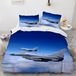 Literie simple gris avec motif avion