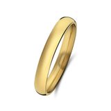 Lucardi Dames Stalen goldplated ring 3mm