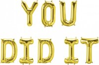 Gouden folieballon kit - You did it - Geslaagd - 1 stuk(s)
