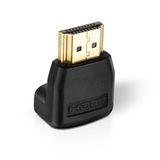 HDSupply HA070 HDMI-adapter – HDMI 90° (HDMI A stekker (19 pol) naar HDMI A female (19 pol), 90° hoek), zwart