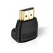 HDSupply HA070 HDMI-adapter – HDMI 90° (HDMI A stekker (19 pol) naar HDMI A female (19 pol), 90° hoek), zwart
