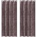 Rideaux en velours marron 245 x 140 cm
