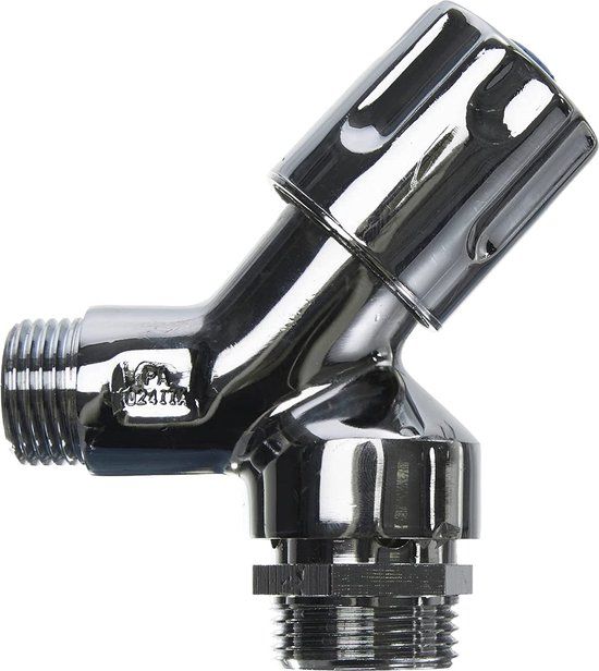 Cornat Machine-aansluitventiel - 1/2 inch AG - Voor aansluiting van wasmachine & vaatwasser - Met terugslagklep & buisbeluchter - van messing - verchroomd