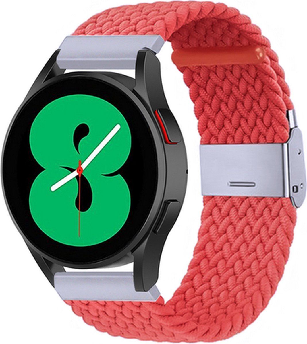 Qubix Garmin Venu 2 - Braided bandje - Lichtrood - nylon