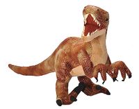 Wild Republic 17953 Velociraptor, dinosaurus knuffeldier, pluche speelgoed, geschenken voor kinderen, dinosauriërs 37,7 cm
