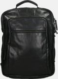 Bear Design Ties Leren Laptop Rugzak 15,4 inch - Zwart