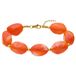 Lucardi - Dames Stainless steel kralenarmband - Staal - Goudkleurig - 21 cm