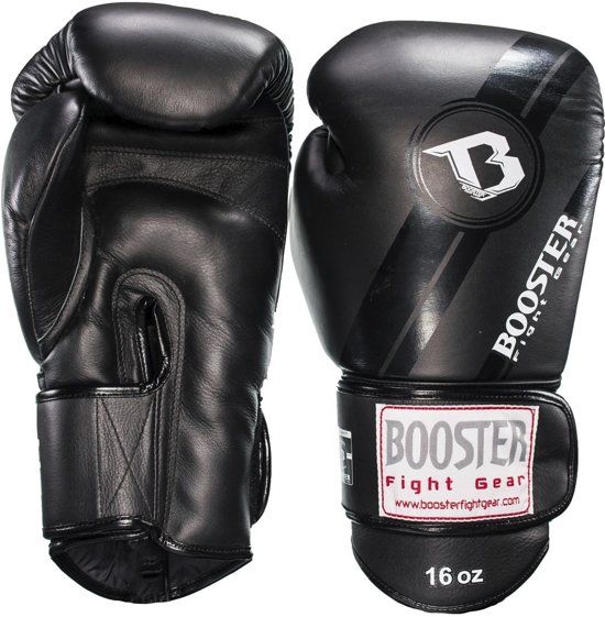 Booster Fight Gear BGL1 V3 leren Bokshandschoenen Black Foil 10 OZ
