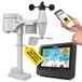 Merkloos Weerstation wifi - Kleurendisplay 5,7 inch - Draadloos met buitensensor - 7-in-1 sensor - Regenmeter