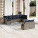 Maison Exclusive Ensemble de jardin avec 9 pièces, incluant coussins, gris, en polyrotin