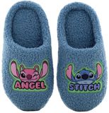 Leomil Lilo & Stitch - Pantoffels voor meisjes en dames - Angel en Stitch Sloffen slip-on - Huisschoenen - Maat 34 - Blauw