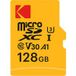 Kodak Carte mémoire microSDXC Ultra Performance, 128Go, Classe 10 / UHS-1 U3, avec adaptateur
