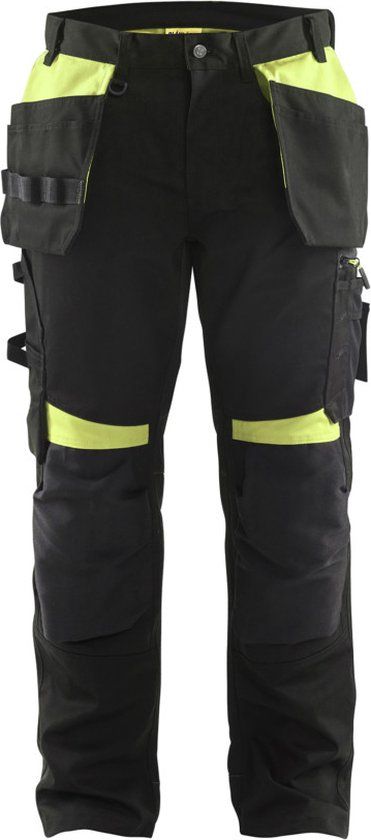 Blåkläder Werkbroek met spijkerzakken 1555-1860 - Zwart/High Vis Geel