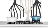 KitchenYeah Keuken Spatscherm 90x60 cm - Abstract Patroon - Aluminium