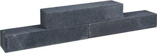 Gardenlux 3 stuks! Tegula palissaden zwart 11x14x60 cm