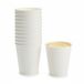 Merkloos / Sans marque Koopman International Koffiebekers wegwerp - 24x stuks - wit - 275 ml - bagasse suikerrietvezel