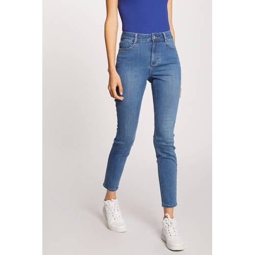 Morgan Cropped High Waist Skinny Jeans - Blue