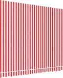 vidaXL Vervangingsdoek voor luifel 3x2,5 m polyester rood en wit
