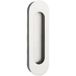 Hermat LISA Shell Handle, Recessed Oval Handle, Matte Brushed Stainless Steel, 155x45 mm