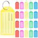 Cozary Sleutellabels, 40 stuks, sleutellabels met beschrijfbaar etiket voor het markeren van sleutels, rugzakken, huisdieren, koffers, 5 kleuren