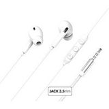 Force Play In-Ear bedrade oortelefoons Intra 3.5mm Jack Wit