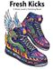Fresh Kicks: Stylish Sneaker Designs Coloring Book