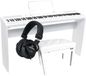 Fazley FSP-200-W piano numérique blanc + support + banc de piano + casque