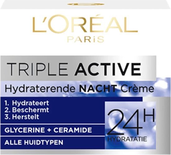 L'Oréal Skin Expert Triple Active - 50 ml - Nachtcrème