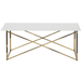 Beliani EMPORIA Table basse - Blanc - Verre de sécurité - Rectangulaire