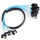 ADCAUDX SATA-III-kabel: 0,5 m 6 stks/set-SATA-kabel 90-graden rechtshoekige SATA-datakabel SAS/SATA-6 Gbps kabel voor server-raid SDD HDD CD dvd-stations (1,6 FT)