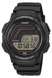 CASIO WS-1800 horloge, uni, zwart, quartz, digitaal, waterdicht tot 10 bar, met 9 timers