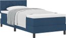 vidaXL Boxspring bed met hoofdeinde Blauw 90 x 200 cm Stof