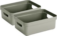 Sunware boîte de rangement - 10x - plastique - vert clair - 9 litres