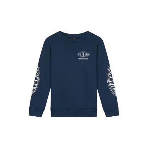 Malelions sweater met backprint - donkerblauw