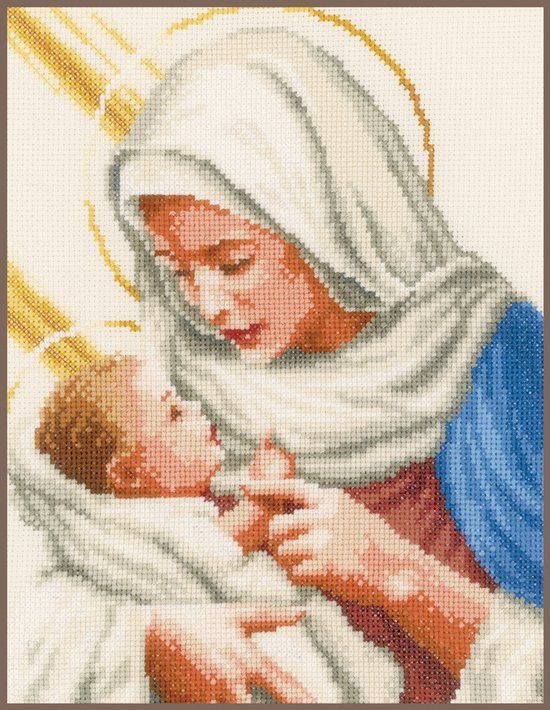 Vervaco Borduurpakket Maria & Kind - 23 x 27 cm
