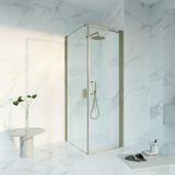 FortiFura Galeria Douchecabine - 70x80x200 cm - Veiligheidsglas - Antikalk - Geborsteld messing