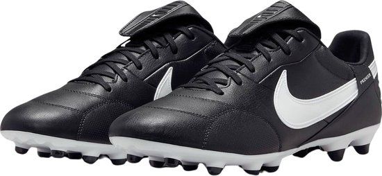 Nike Premier III FG Voetbalschoenen Senior Zwart/Wit Leer Veters Maat 47