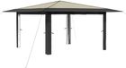 vidaXL Gazebo zonder zijwand 4 x 4 m Crème en Antraciet
