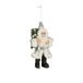 House of Seasons Père Noël décoration de sapin 18cm argent polyester 1 pièce