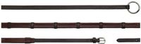 Kentucky - Rubberen teugels 1/2'' met 7 leren stops, ring sluiting WO coll, Full/bruin