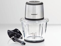 Silvercrest RVS Multihakker / Hakmolen - 500W Elektrische Keukenmachine - Multi Chopper - Roestvrijstaal - Foodprocessor - zwart rvs