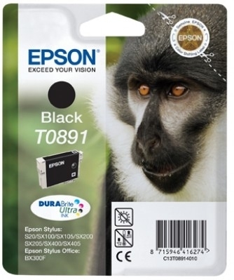 Epson Monkey inktpatroon Black T0891 DURABrite Ultra Ink zwart