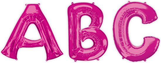 AMSCAN Fuchsia Aluminium Letter Ballon - Roze - 12 cm