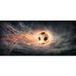 Papier peint panoramique football - ballon de football en feu - 688 cm x 320 cm