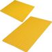 Urban Living Tapis antidérapant pour douche/salle de bain - Lot de 2 - Caoutchouc - Jaune ocre