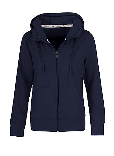 Trigema Damesjas met capuchon - Donkerblauw - XL